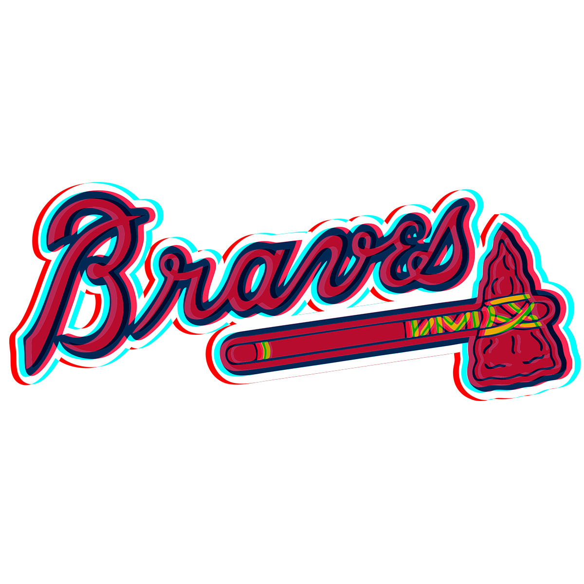 Phantom Atlanta Braves logo decal supplier